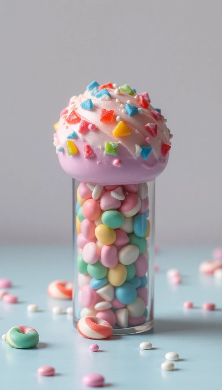 HD iPhone AI Mixed Candies Close Up Professional Background